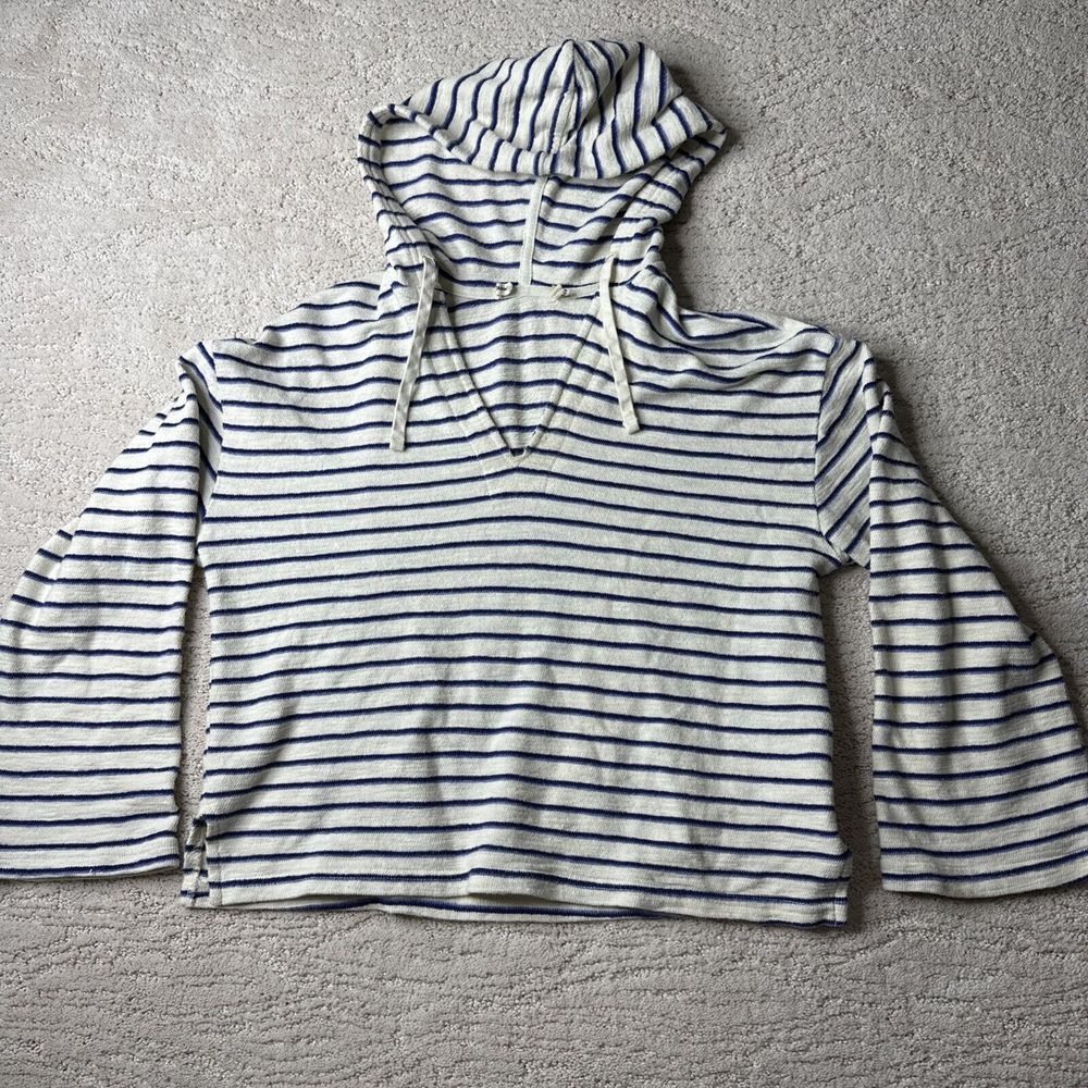 Women's‎ Marine Layer Size XS Striped Playa Hoodie Lightweight